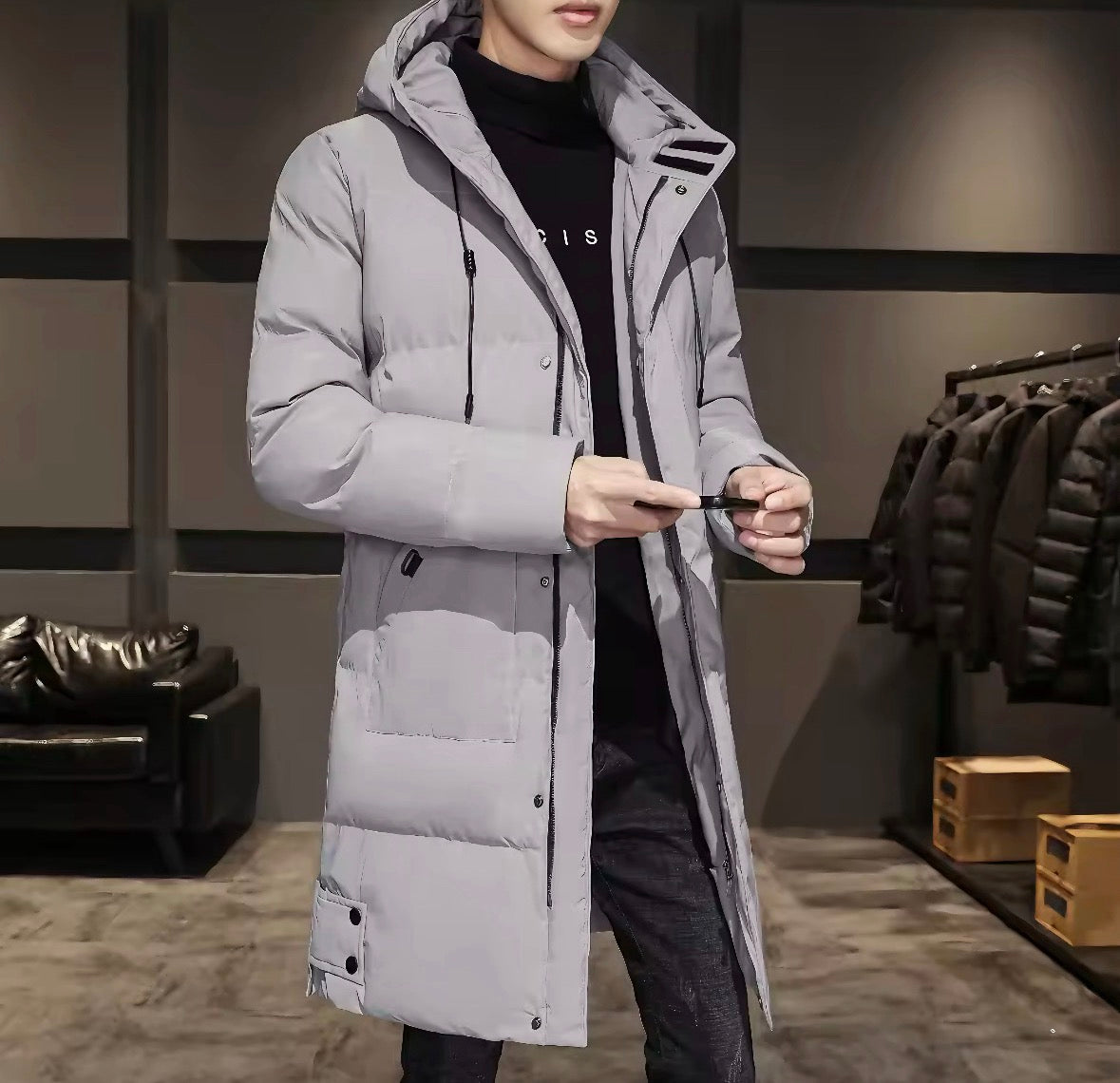 Longline Hooded Coat